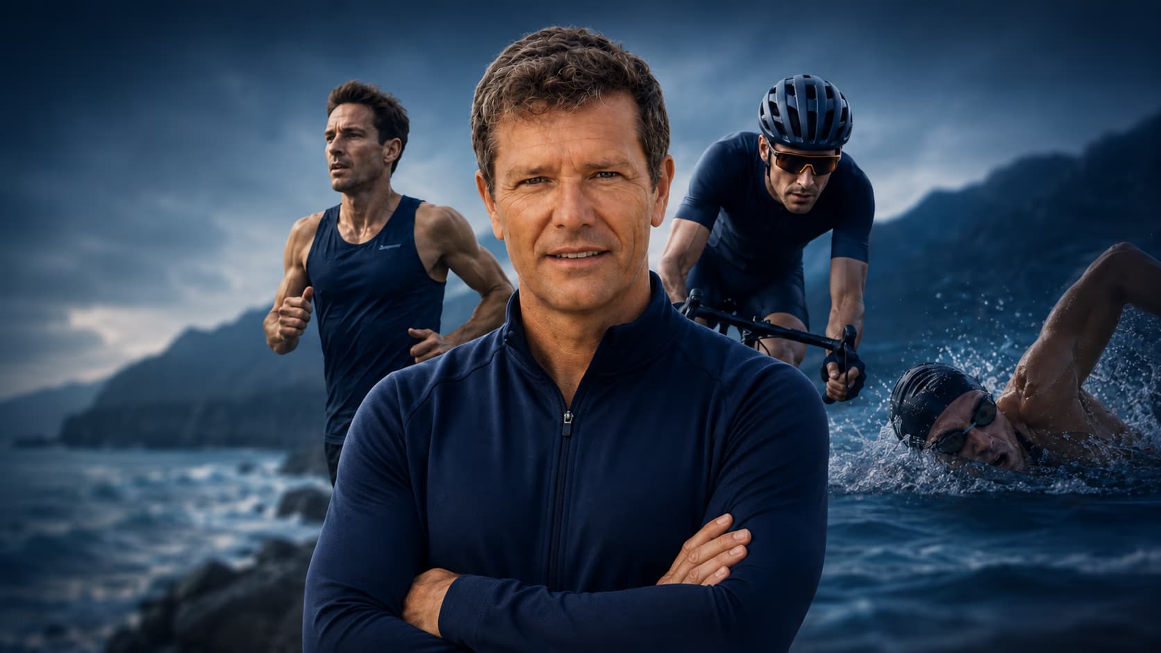 Coach Paolo Lazzarin con atleti di running, ciclismo e triathlon