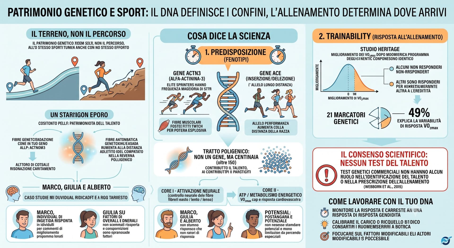 Patrimonio genetico e sport: cosa il DNA decide davvero