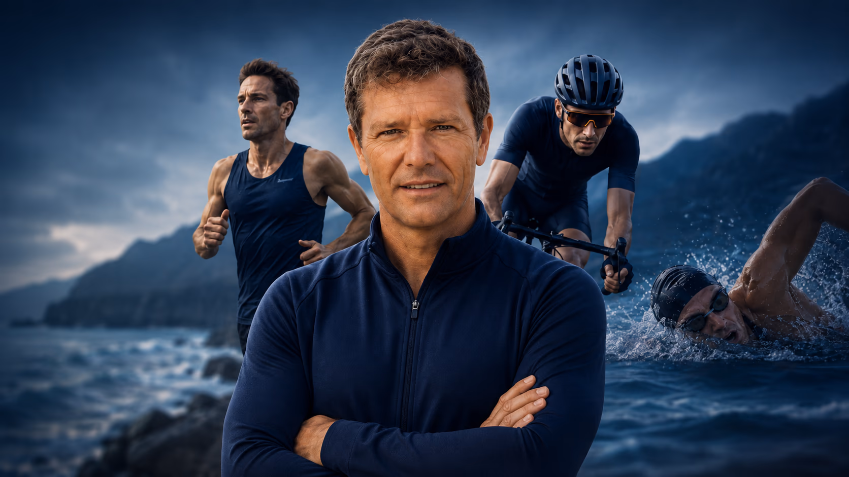 Coach Paolo Lazzarin con atleti di running, ciclismo e triathlon
